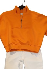 Hound sweater met rits oranje