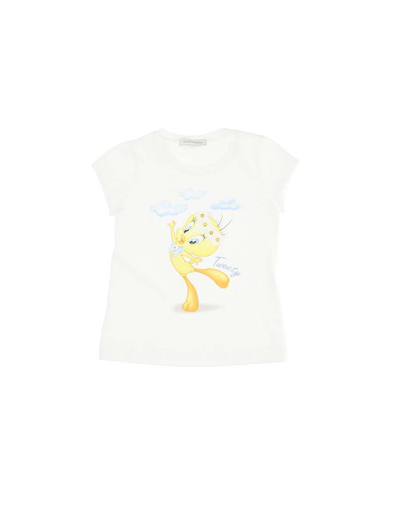 Monnalisa T-shirt ecru km tweety