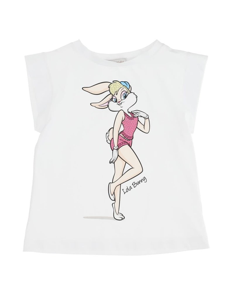 Monnalisa wit t-shirt bugs bunny