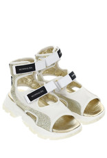 Monnalisa open special schoen met goud en wit