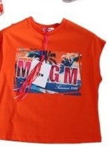 MSGM oranje t-shirt palmbomen print