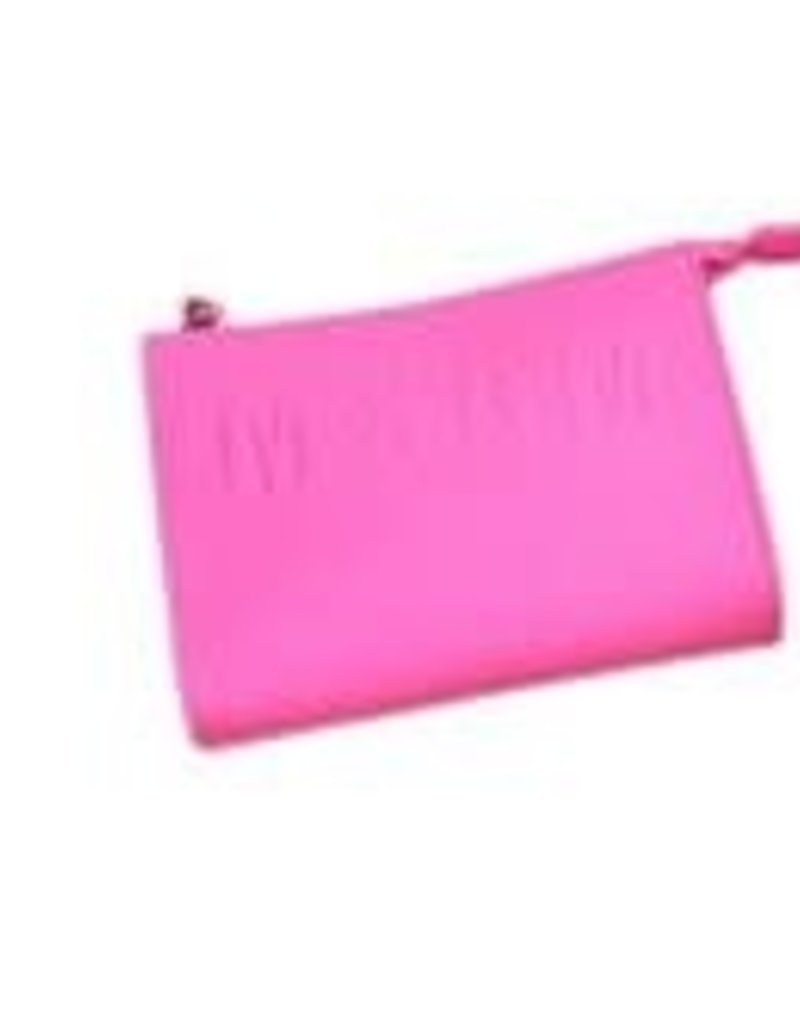 MSGM eco leer tasje in fluo fuchsia