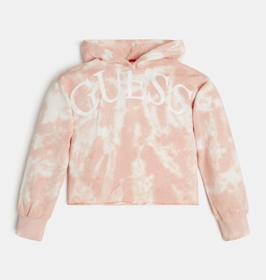 Guess tie dye hoodie sweater in peach tinten