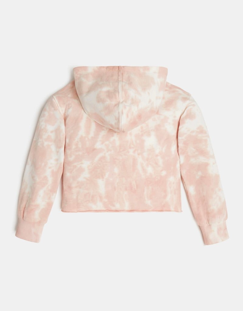 Guess tie dye hoodie sweater in peach tinten