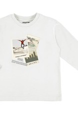 Mayoral wit t-shirt met 3 foto prints