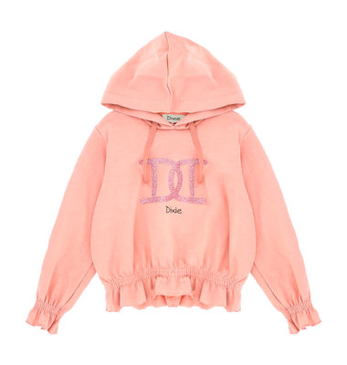 Dixie hoodie in oud roze met DI