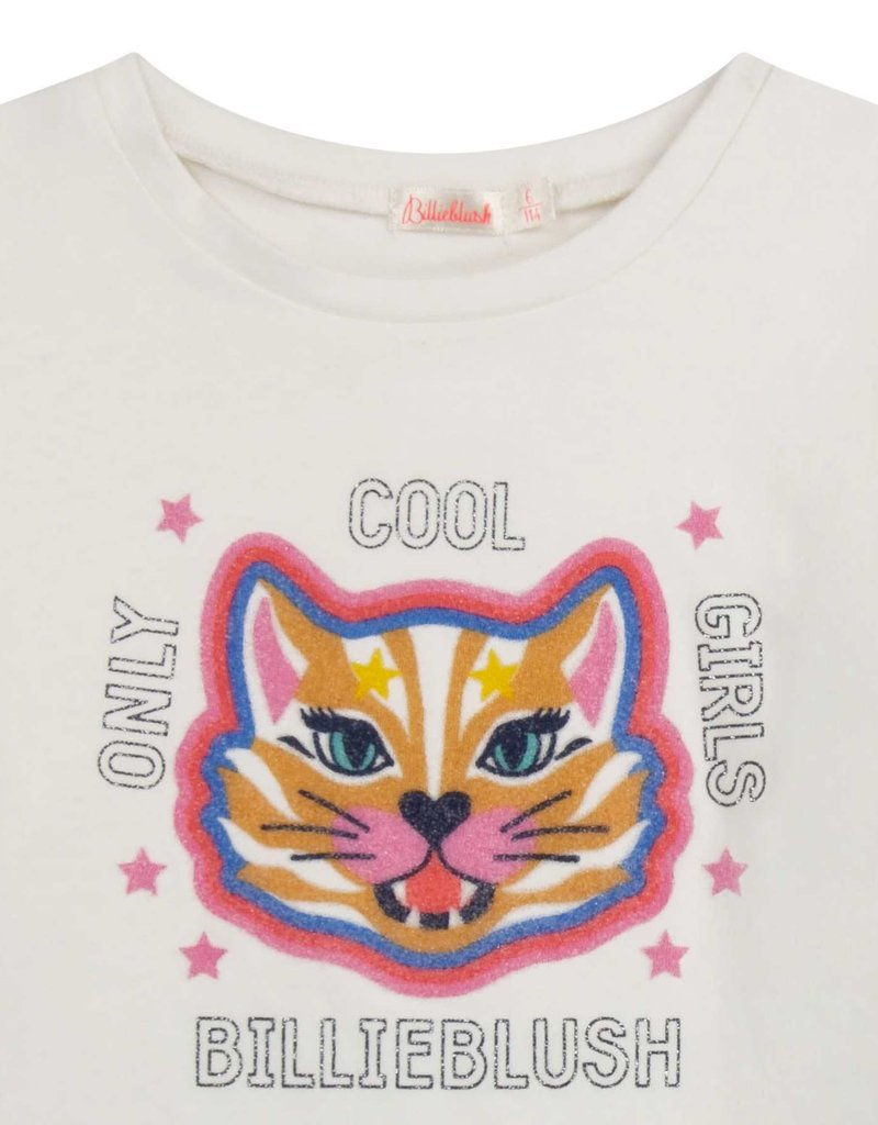 Billieblush ecru t-shirt met COOL GIRLS