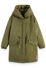 Scotch&Soda jas parka groen reversible