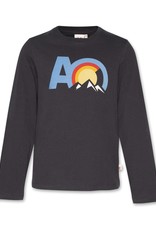 Ao76 mat l/s t-shirt sunrise washed black