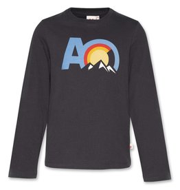 Ao76 mat l/s t-shirt sunrise washed black