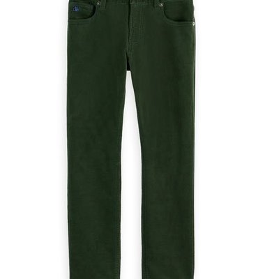 Scotch&Soda broek groen strummer stretch soft corduroy