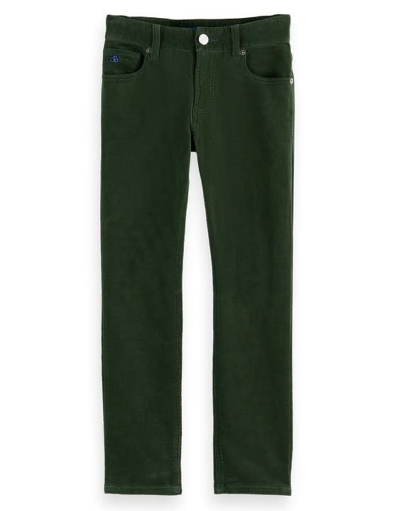 Scotch&Soda broek groen strummer stretch soft corduroy