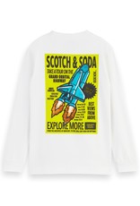 Scotch&Soda t-shirt logo lm wit