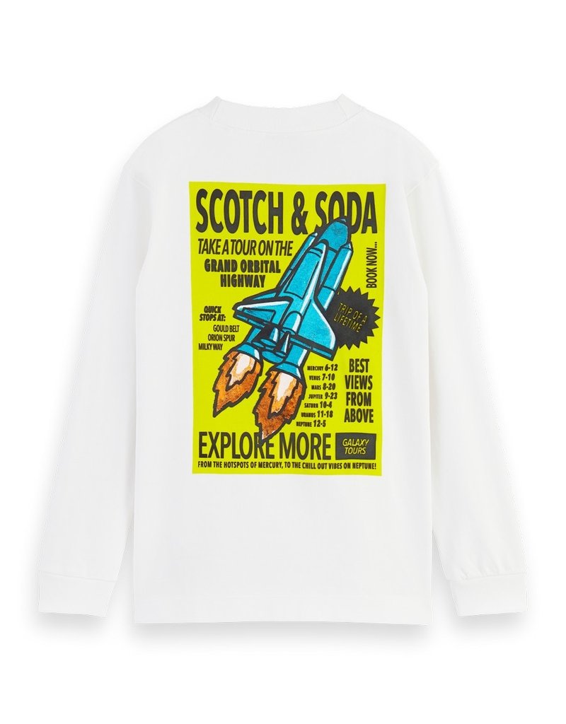 Scotch&Soda t-shirt logo lm wit