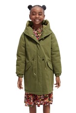 Scotch&Soda jas parka groen reversible