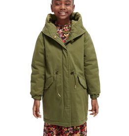 Scotch&Soda jas parka groen reversible