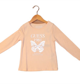 Guess t-shirt zalm met vlinder
