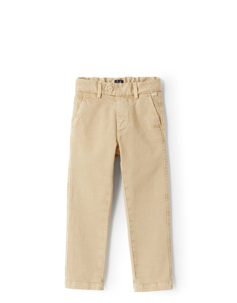 Il Gufo fijne rib broek in beige