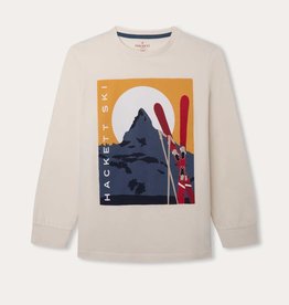 Hackett t-shirt ecru print ski bergen