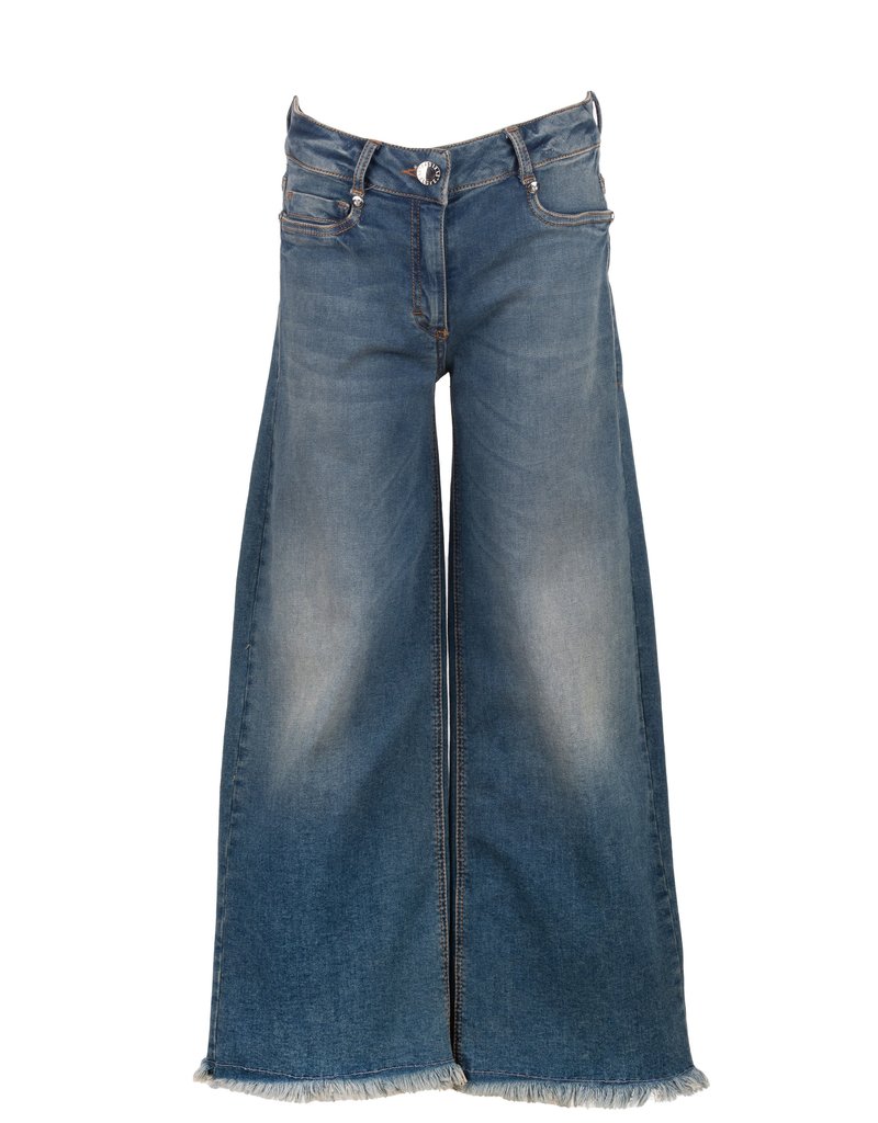 Elsy jeans broek blauw wijdere pijp