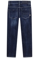 Boss blauwe jeansbroek stone washed