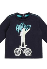 Guess blauw t-shirt met fiets