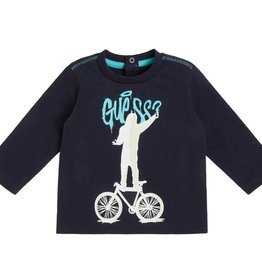 Guess blauw t-shirt met fiets