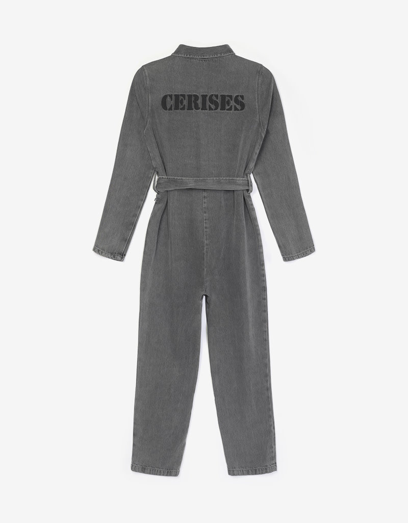 Le temps des cerises jumpsuit grijs zwart