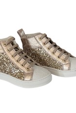 Linea Raffaelli schoen ecru kant goudglitter