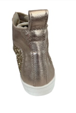 Linea Raffaelli schoen ecru kant goudglitter