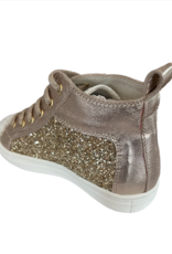 Linea Raffaelli schoen ecru kant goudglitter