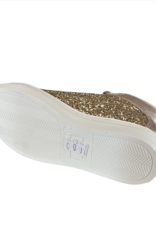 Linea Raffaelli schoen ecru kant goudglitter