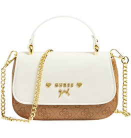 Guess tasje glitter wit