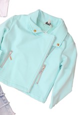 Twinset blazer aqua lime rits kraag