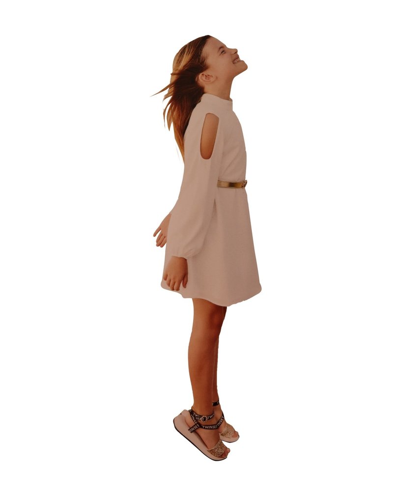 zwavel letterlijk Aantrekkingskracht Twinset jurk lange mouw open schouder wit