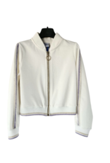 Diamante Blu bomber ecru rits en nude band