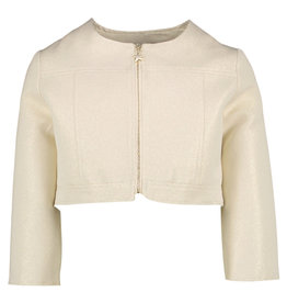 Linea Raffaelli goudkleurige blazer met rits