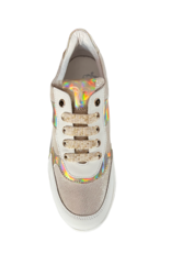 RTB/Hoops witte sneaker met goud