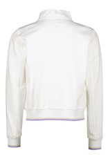 Diamante Blu ecru bomber met lavendel blauwe bies