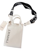 Twinset tas logo ecru wit