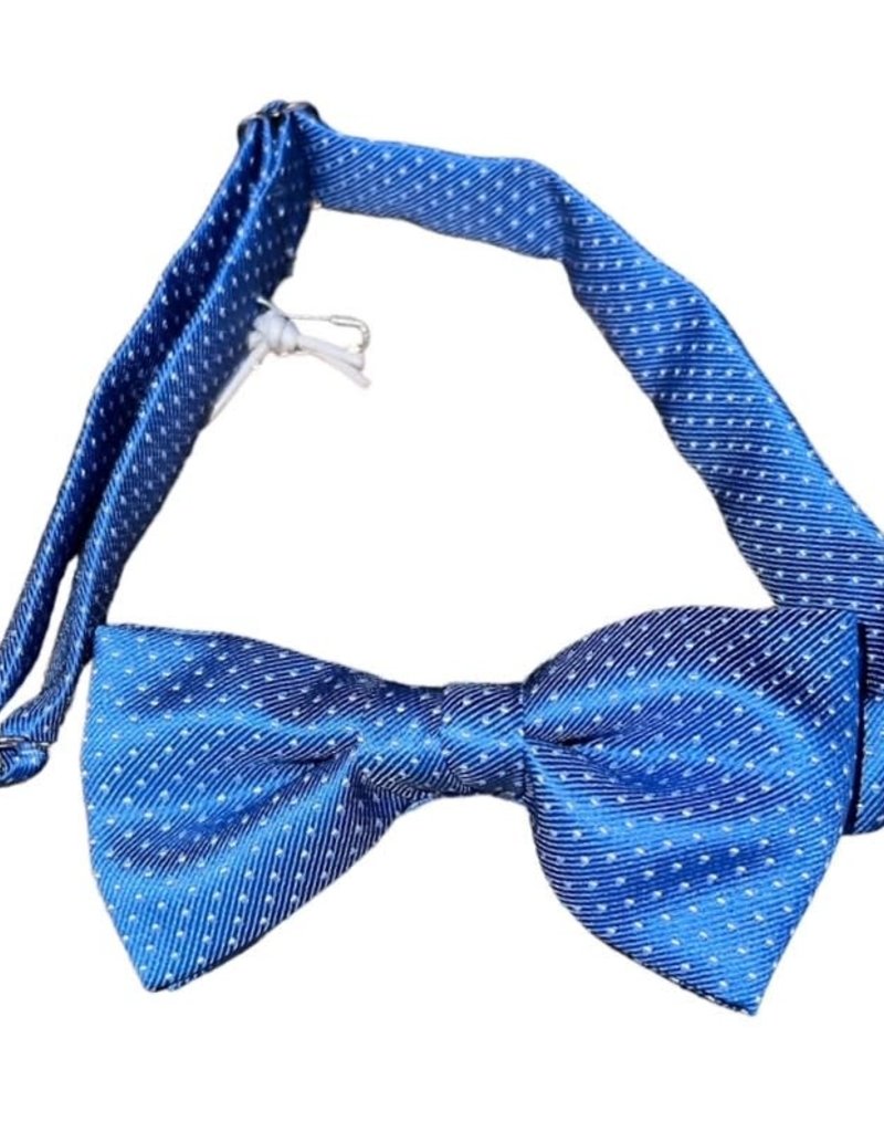 Blue Bay Party strik blauw fijn wit bolletje Hector