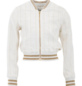 Blue Bay Party bomber blazer ecru goud streepje Olive