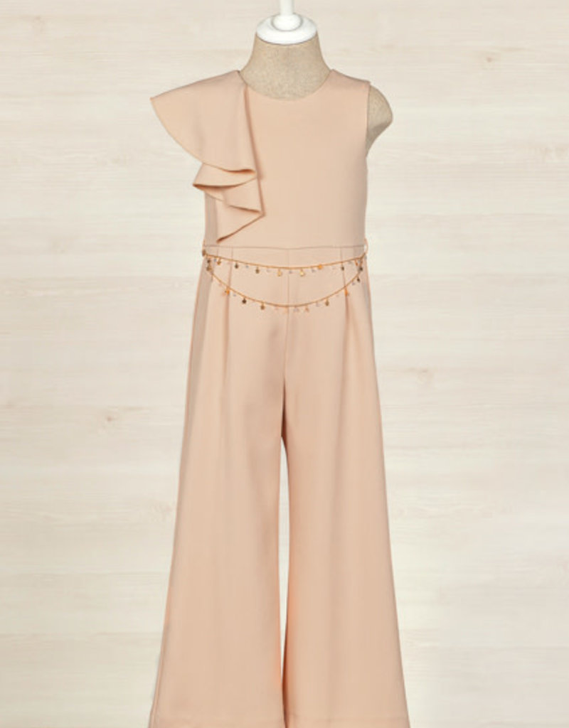 Abel&Lula jumpsuit nude gouden ketting