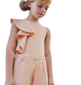 Abel&Lula jumpsuit nude gouden ketting