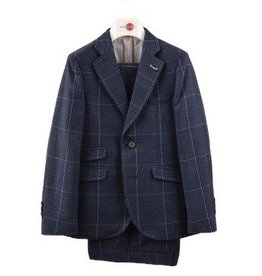 Varones blazer geruit donkerblauw