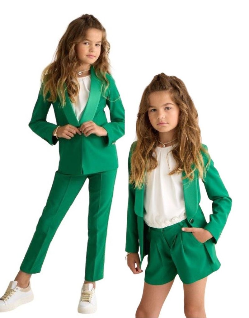 Nina&Lucia lange groene kostuumbroek