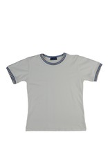 Emanuel t-shirt ecru boordje beige blauw