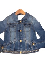 Noali jeans blazer met kraag ketting en libelle