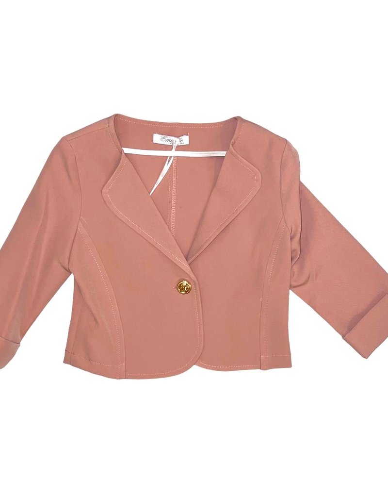 Emie soepele blazer in oud roze