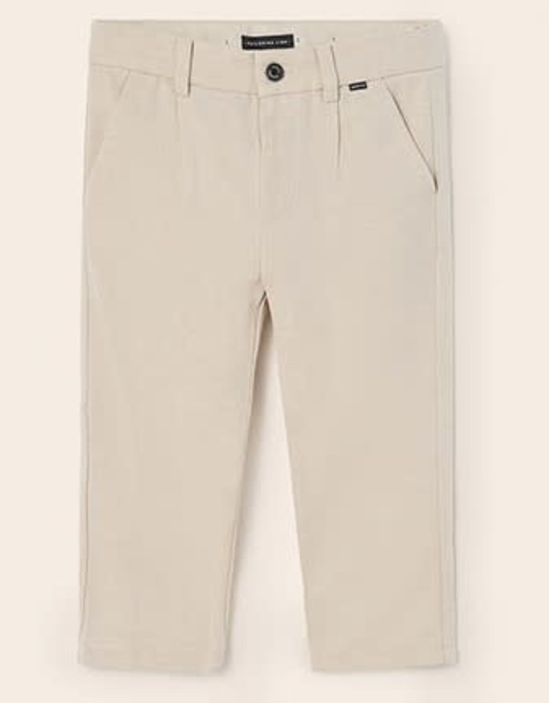 Mayoral broek lang linnen beige